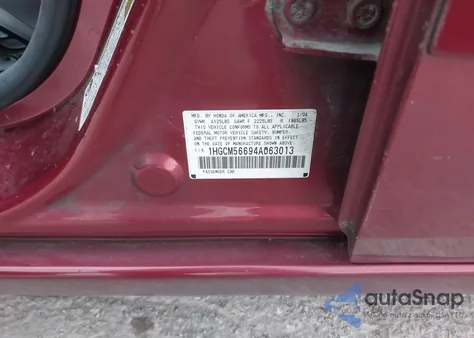 2004 Honda Accord Ex из США, поврежденный, VIN 1HGCM56694A063013